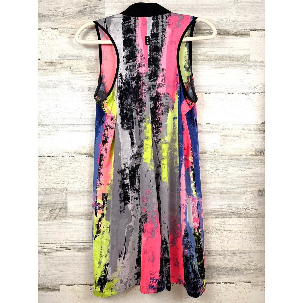 Jamie Sadock M Abstract Shift Dress Sleeveless Golf Resort Designer NEW - Picture 2 of 6